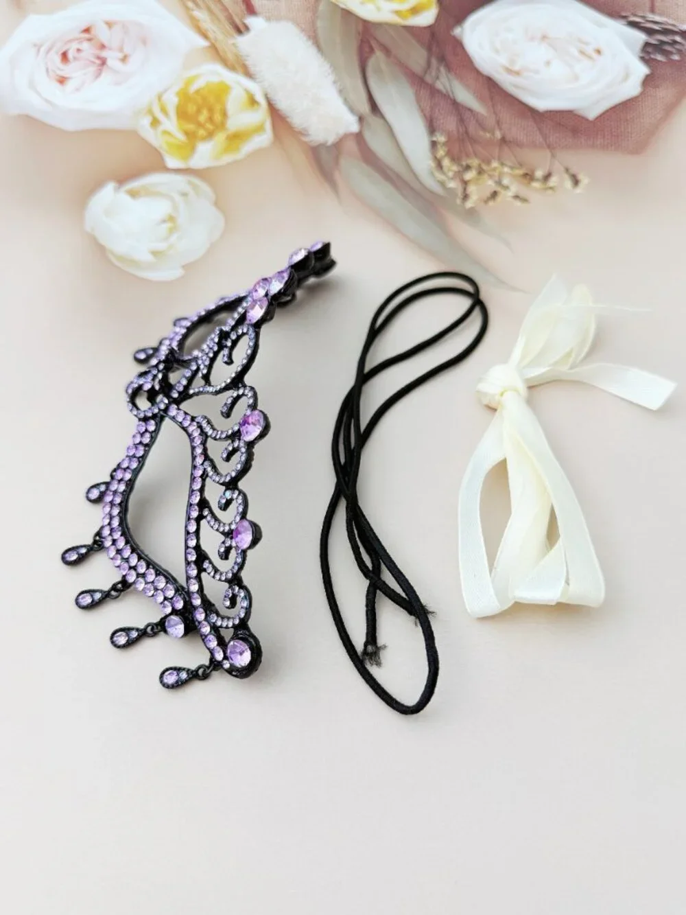 Lavender Masquerade Mask, Crystal Eye Mask, Prom Ball Mask, Mardi Gras Mask